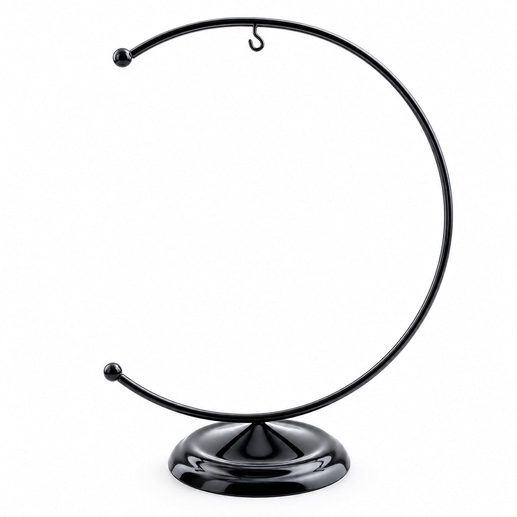 Crescent Moon Black Painted Metal Ornament Display Stand 8.8 Inches Ornament Stands La Vie Bien Crescent Moon Black Painted Metal Ornament Display Stand 8.8 Inches
