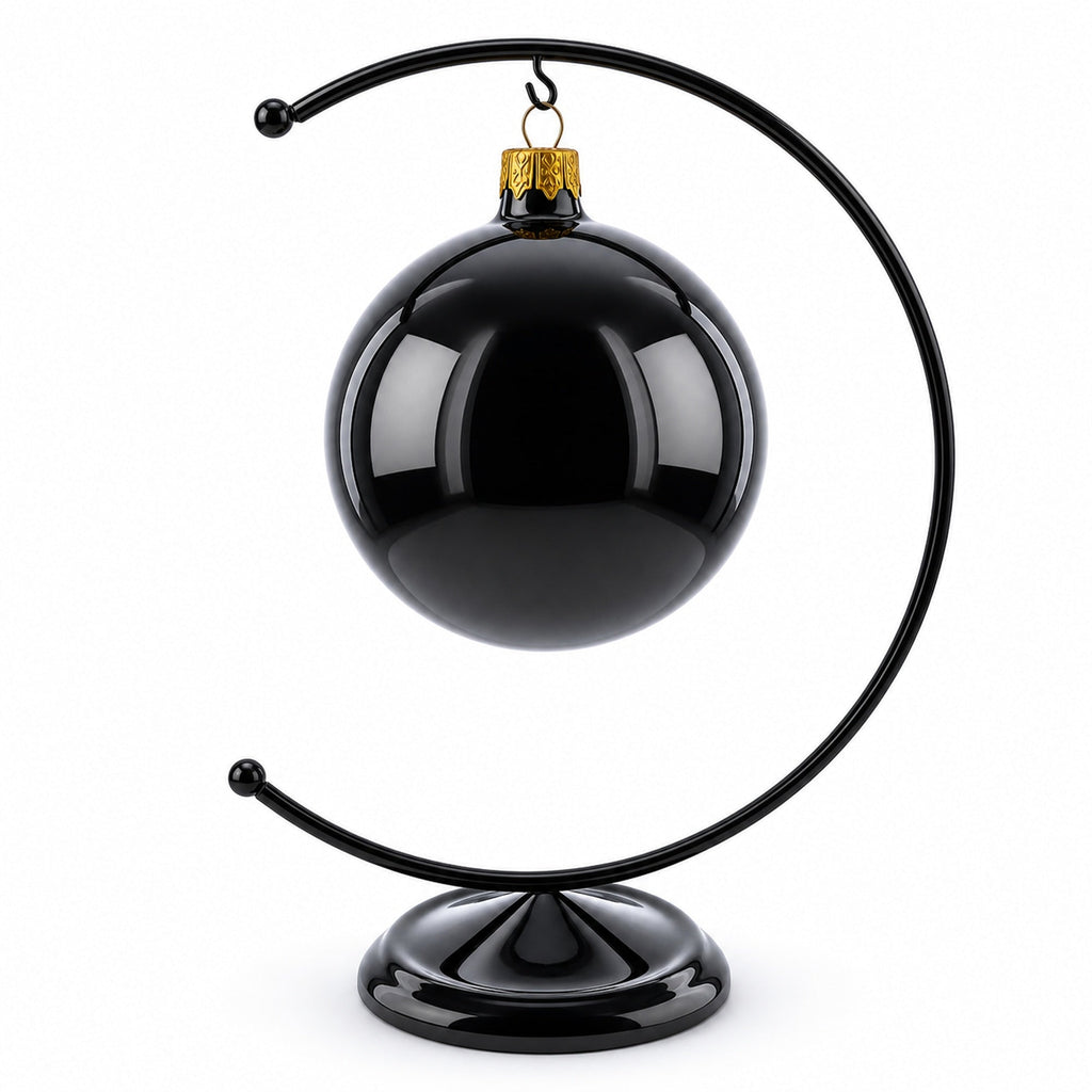 Crescent Moon Black Painted Metal Ornament Display Stand 8.8 Inches Ornament Stands La Vie Bien Crescent Moon Black Painted Metal Ornament Display Stand 8.8 Inches