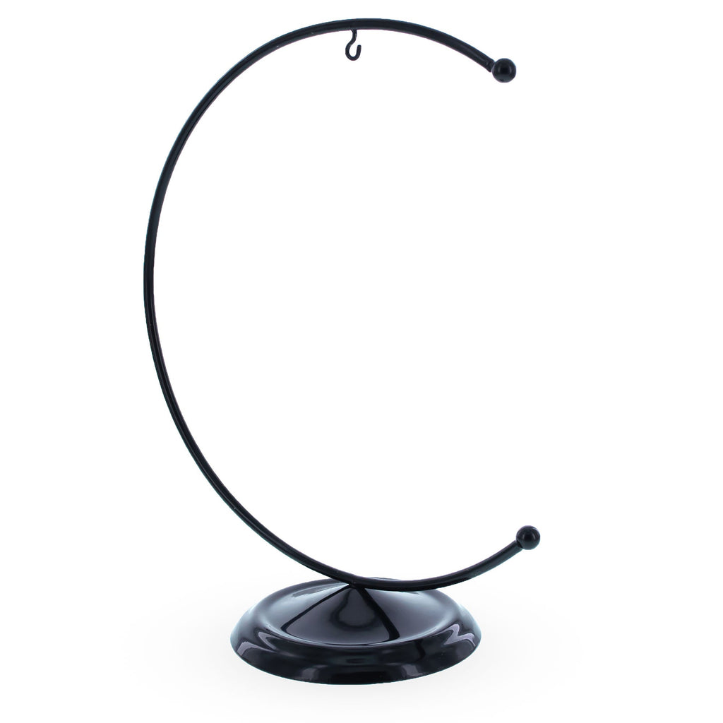 Crescent Moon Black Painted Metal Ornament Display Stand 8.8 Inches Ornament Stands La Vie Bien Crescent Moon Black Painted Metal Ornament Display Stand 8.8 Inches