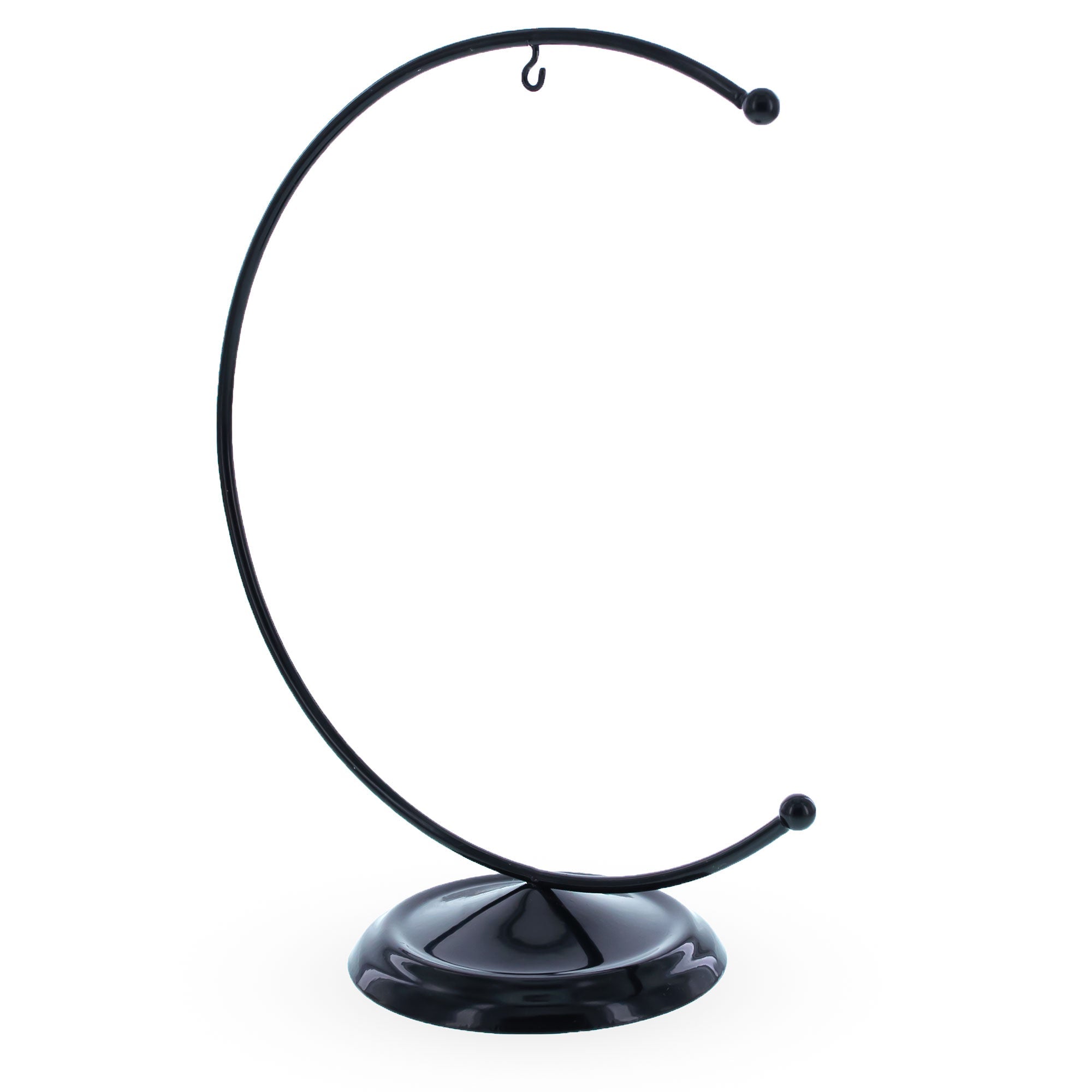 Crescent Moon Black Painted Metal Ornament Display Stand 8.8 Inches Ornament Stands La Vie Bien Crescent Moon Black Painted Metal Ornament Display Stand 8.8 Inches