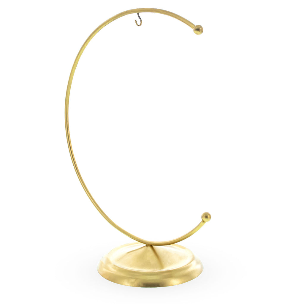 Crescent Moon Gold Metal Ornament Display Stand 8.8 Inches Ornament Stands La Vie Bien Crescent Moon Gold Metal Ornament Display Stand 8.8 Inches
