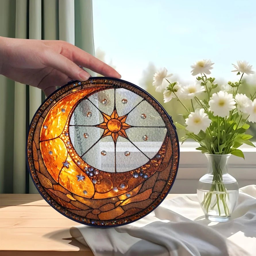 Crescent Moon & Sun Suncatcher Gifts La Vie Bien Crescent Moon & Sun Suncatcher