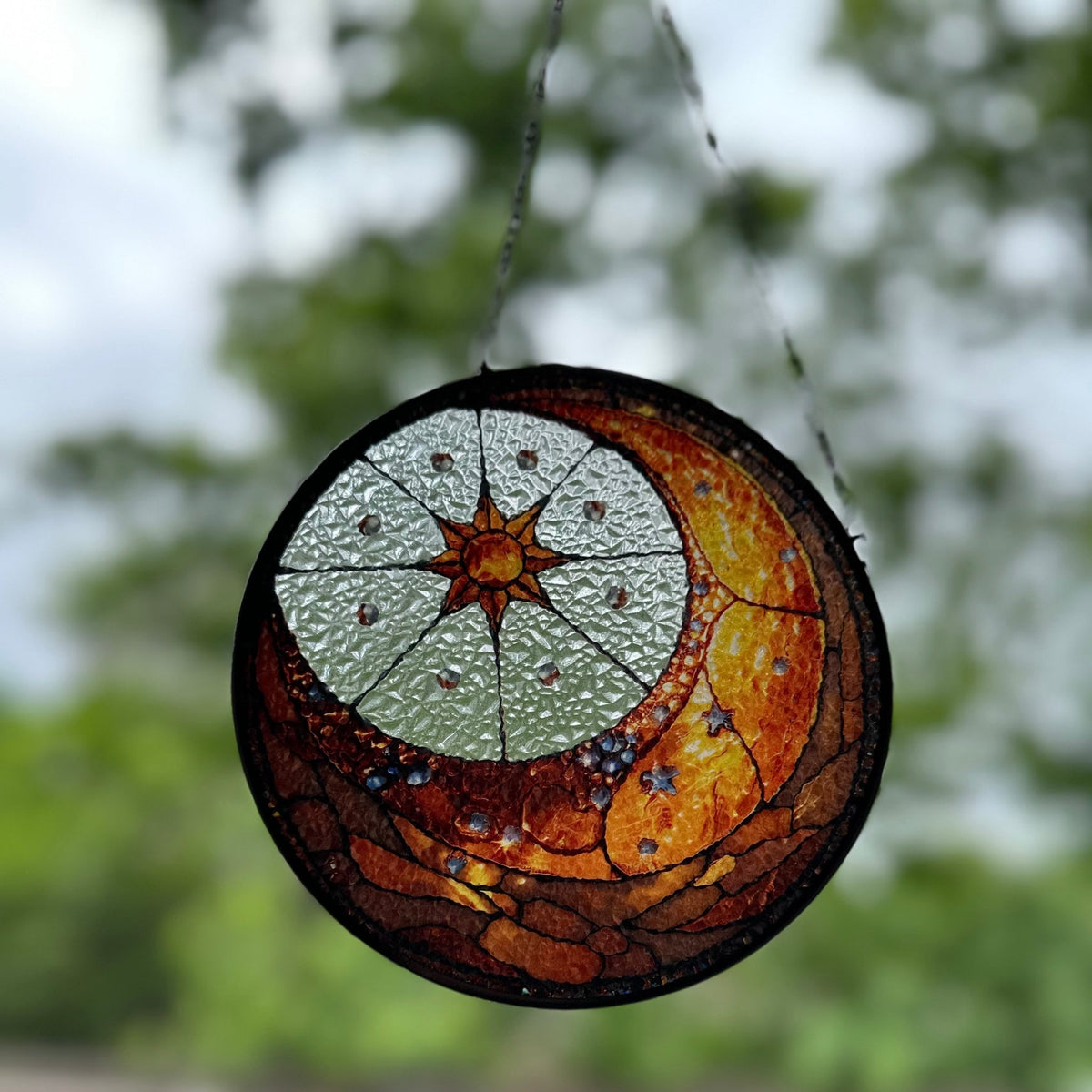 Crescent Moon & Sun Suncatcher Gifts La Vie Bien Crescent Moon & Sun Suncatcher