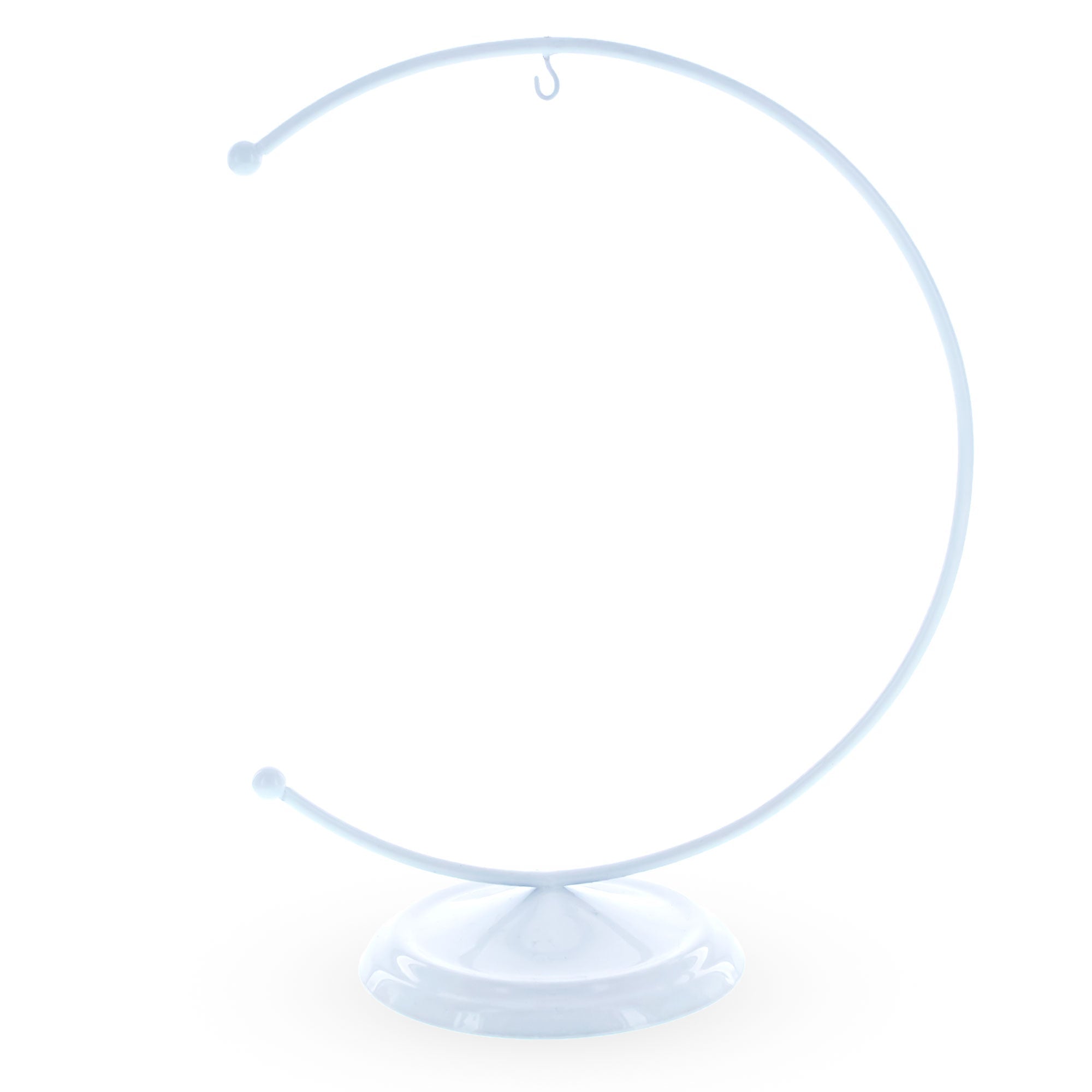 Crescent Moon White Painted Metal Ornament Display Stand 8.8 Inches Ornament Stands La Vie Bien Crescent Moon White Painted Metal Ornament Display Stand 8.8 Inches