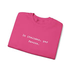 Crewneck Sweatshirt — "In Italiano, Per Favore" Minimal Text Pullover by Printify