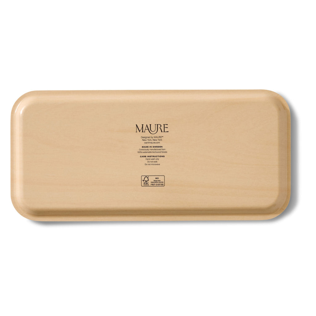 Crimson Garden Narrow Birchwood Small Decorative Tray Kitchen & Dining La Vie Bien Crimson Garden Narrow Birchwood Small Decorative Tray