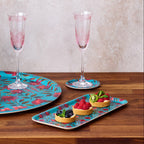 Crimson Garden Narrow Birchwood Small Decorative Tray Kitchen & Dining La Vie Bien Crimson Garden Narrow Birchwood Small Decorative Tray