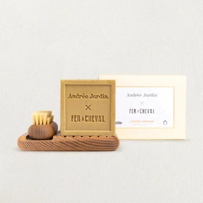 Croffret Bath Soap & Brush Heritage Gift Set by White Cliff Studio