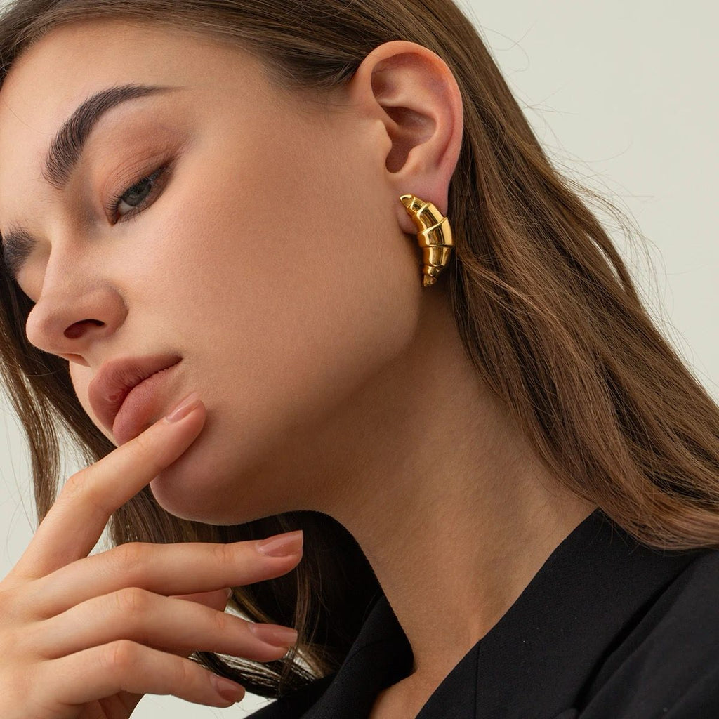 Croissant Earrings Earrings La Vie Bien Croissant Earrings