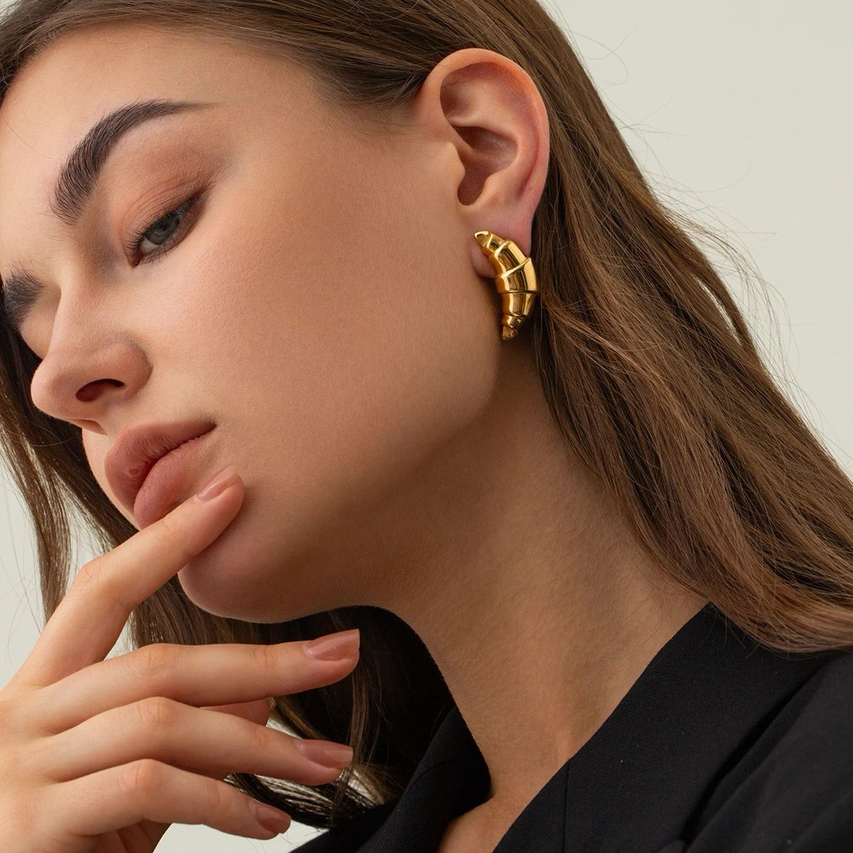 Croissant Earrings Earrings La Vie Bien Croissant Earrings