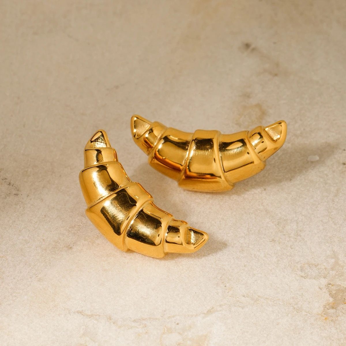 Croissant Earrings Earrings La Vie Bien Croissant Earrings