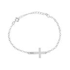 Cross Bracelet With Engraved Name La Vie Bien Cross Bracelet With Engraved Name