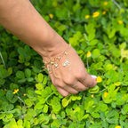 Cross gold charm by Alegria Accessories Inc