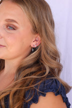 Cross Mini Hoop Earrings La Vie Bien Cross Mini Hoop