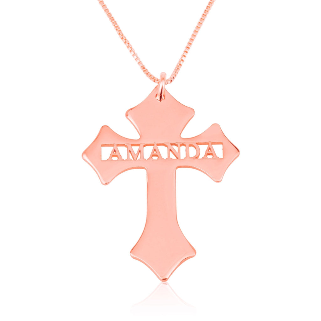 Cross Necklace With Name