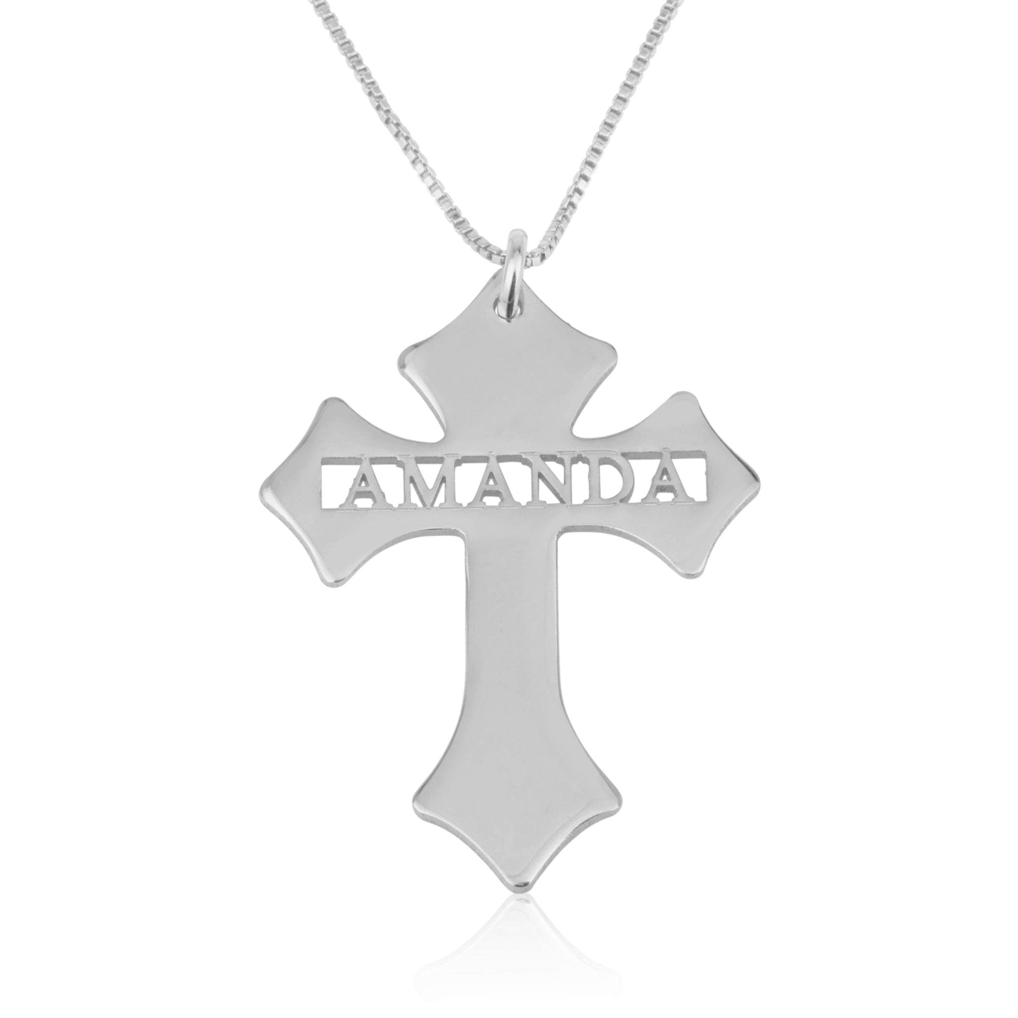 Cross Necklace With Name
