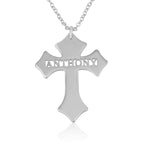 Cross Necklace With Name La Vie Bien Cross Necklace With Name