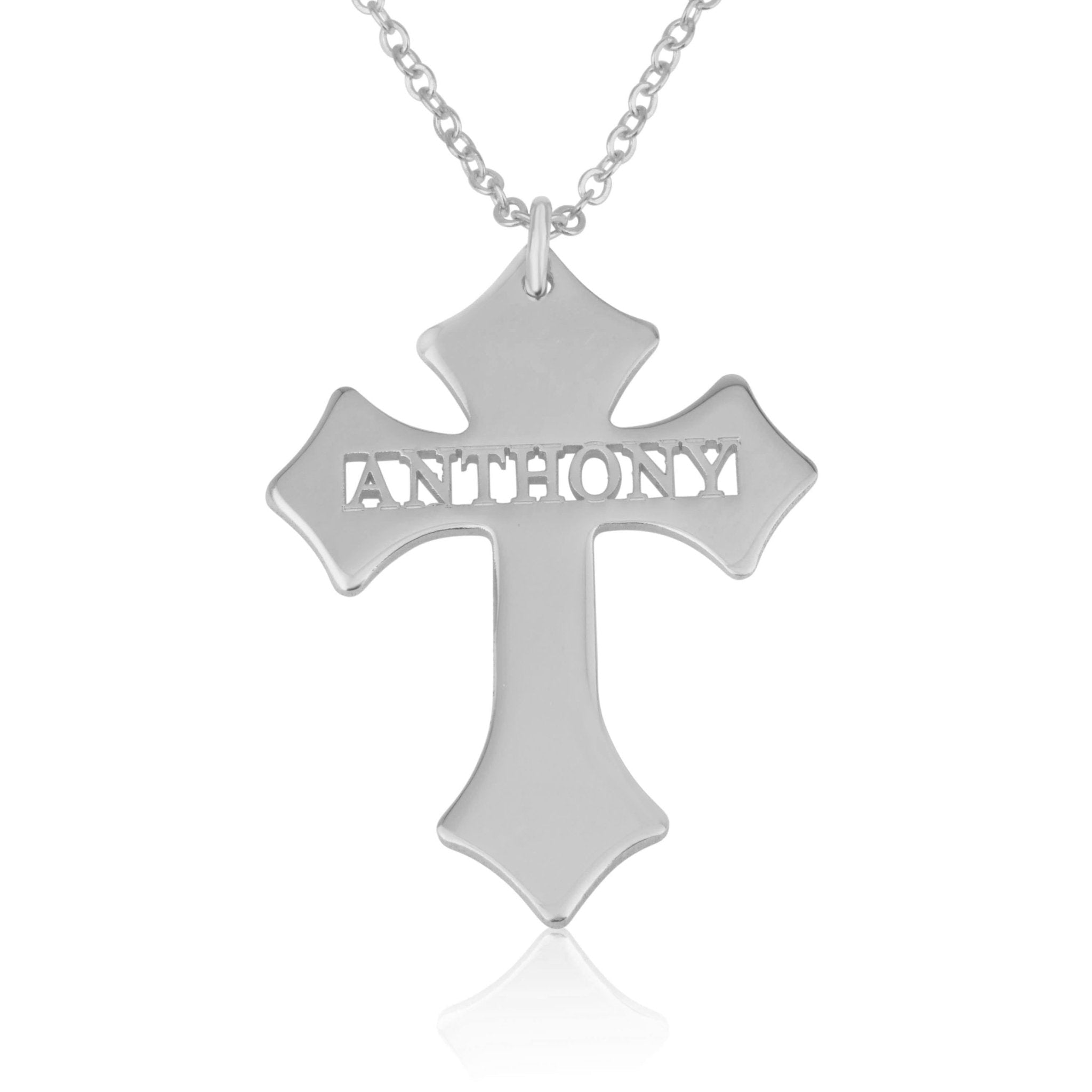 Cross Necklace With Name La Vie Bien Cross Necklace With Name
