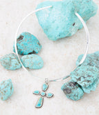Cross Pendant and Sterling Silver Necklace by Barse Jewelry