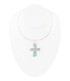 Cross Pendant and Sterling Silver Necklace by Barse Jewelry