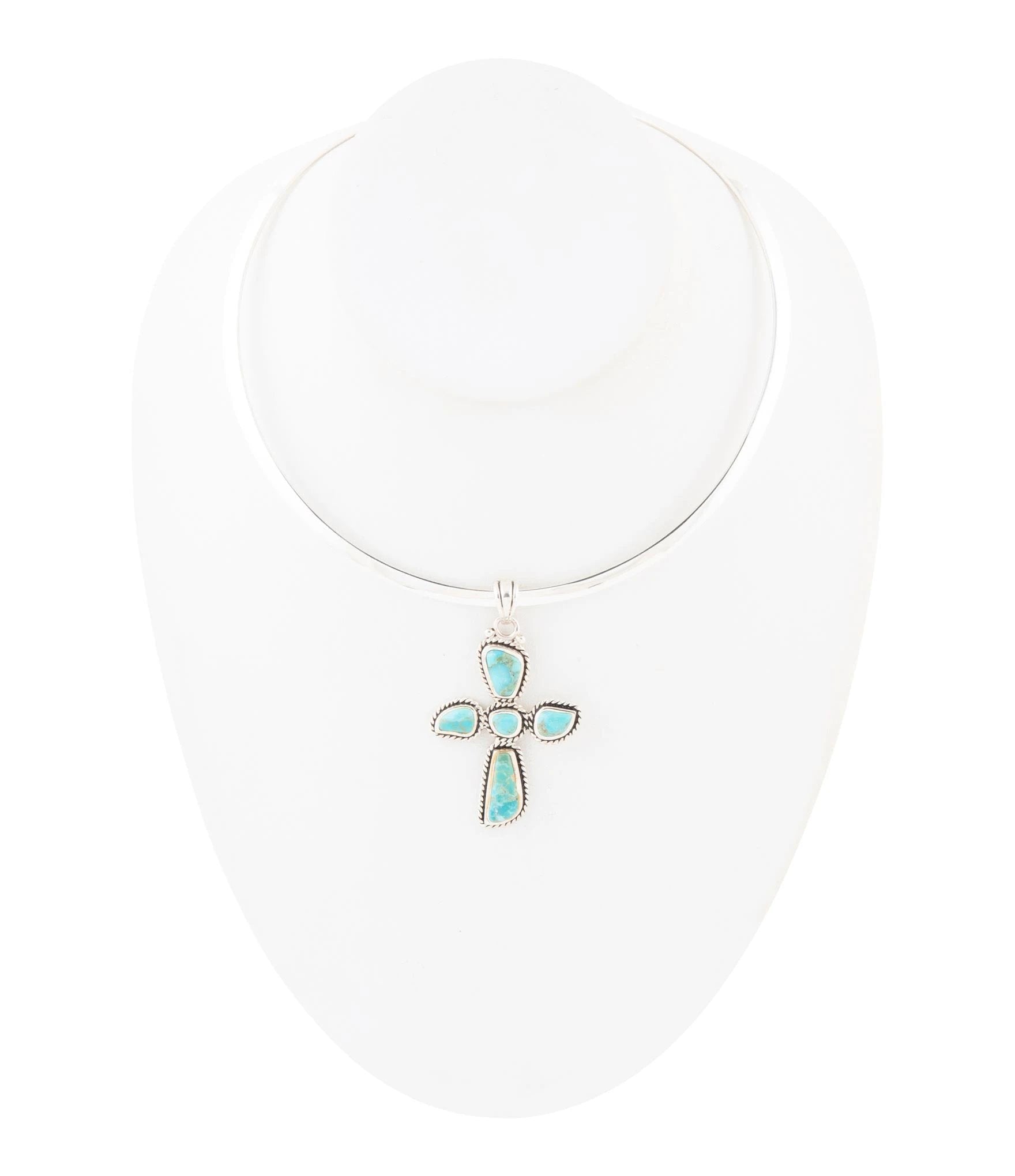 Cross Pendant and Sterling Silver Necklace by Barse Jewelry