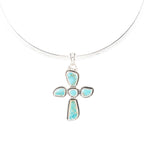 Cross Pendant and Sterling Silver Necklace by Barse Jewelry