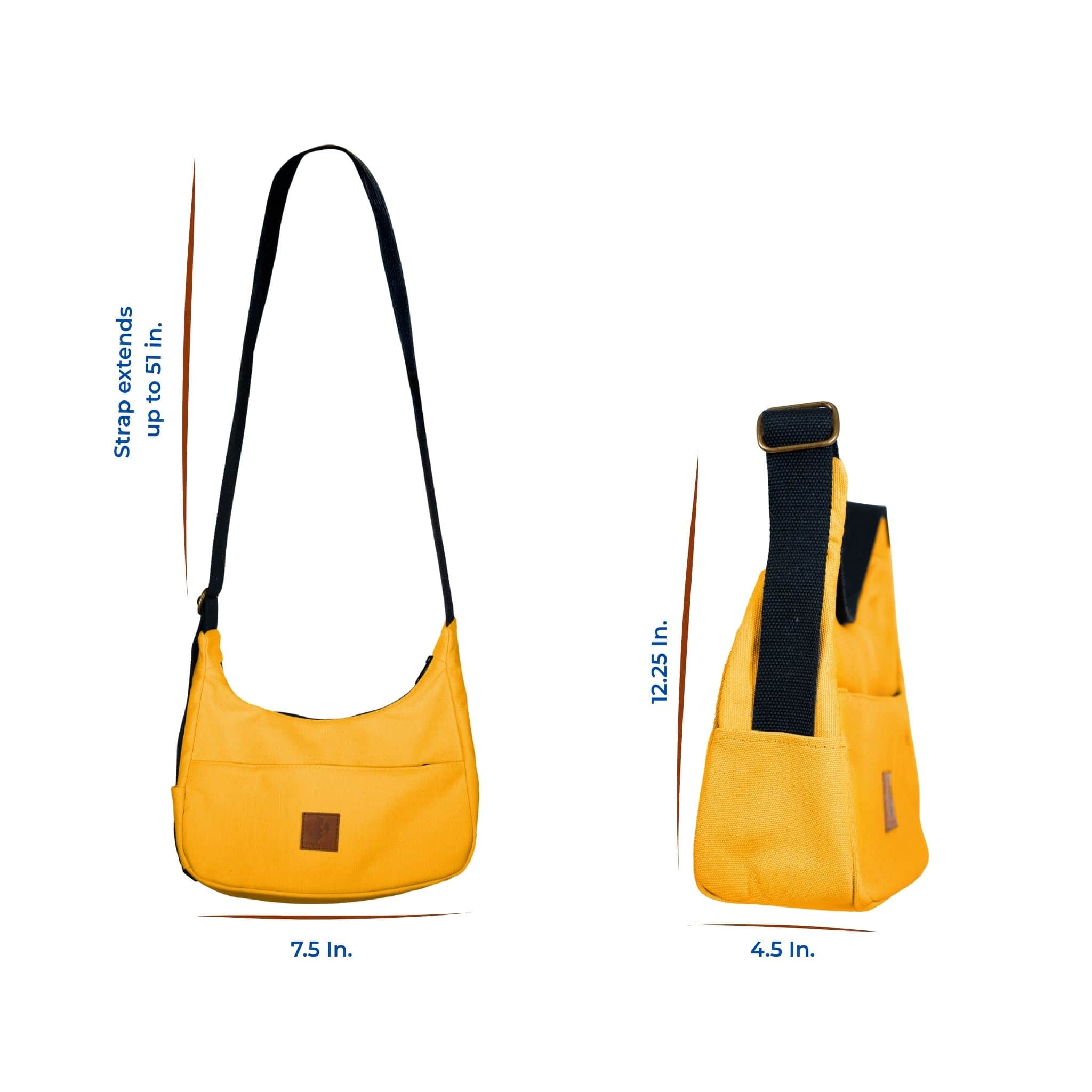 Crossbody Crescent Bag - Canvas Shoulder Bag for Women Crossbody Bags La Vie Bien Crossbody Crescent Bag - Canvas Shoulder Bag for Women