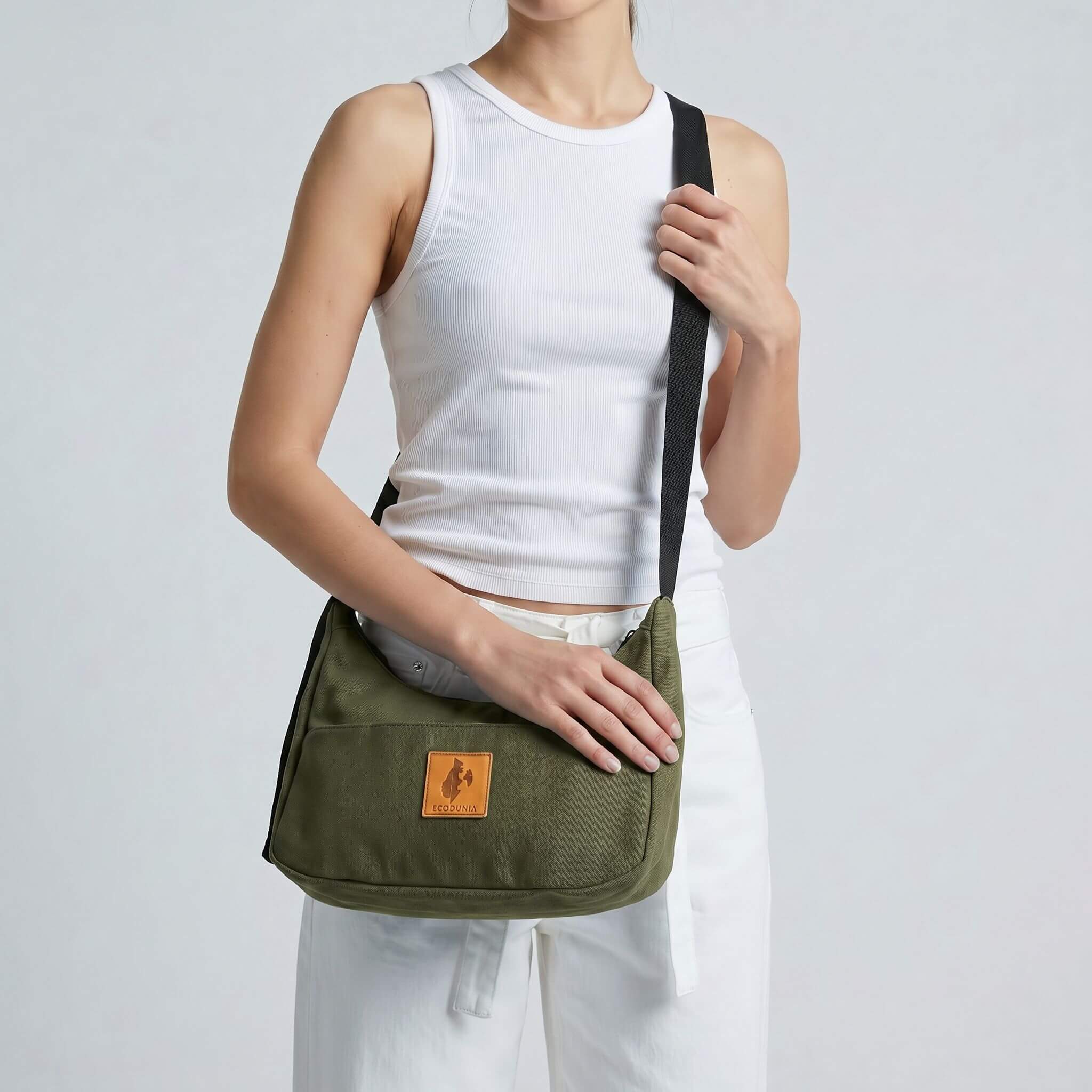 Crossbody Crescent Bag - Canvas Shoulder Bag for Women Crossbody Bags La Vie Bien Crossbody Crescent Bag - Canvas Shoulder Bag for Women