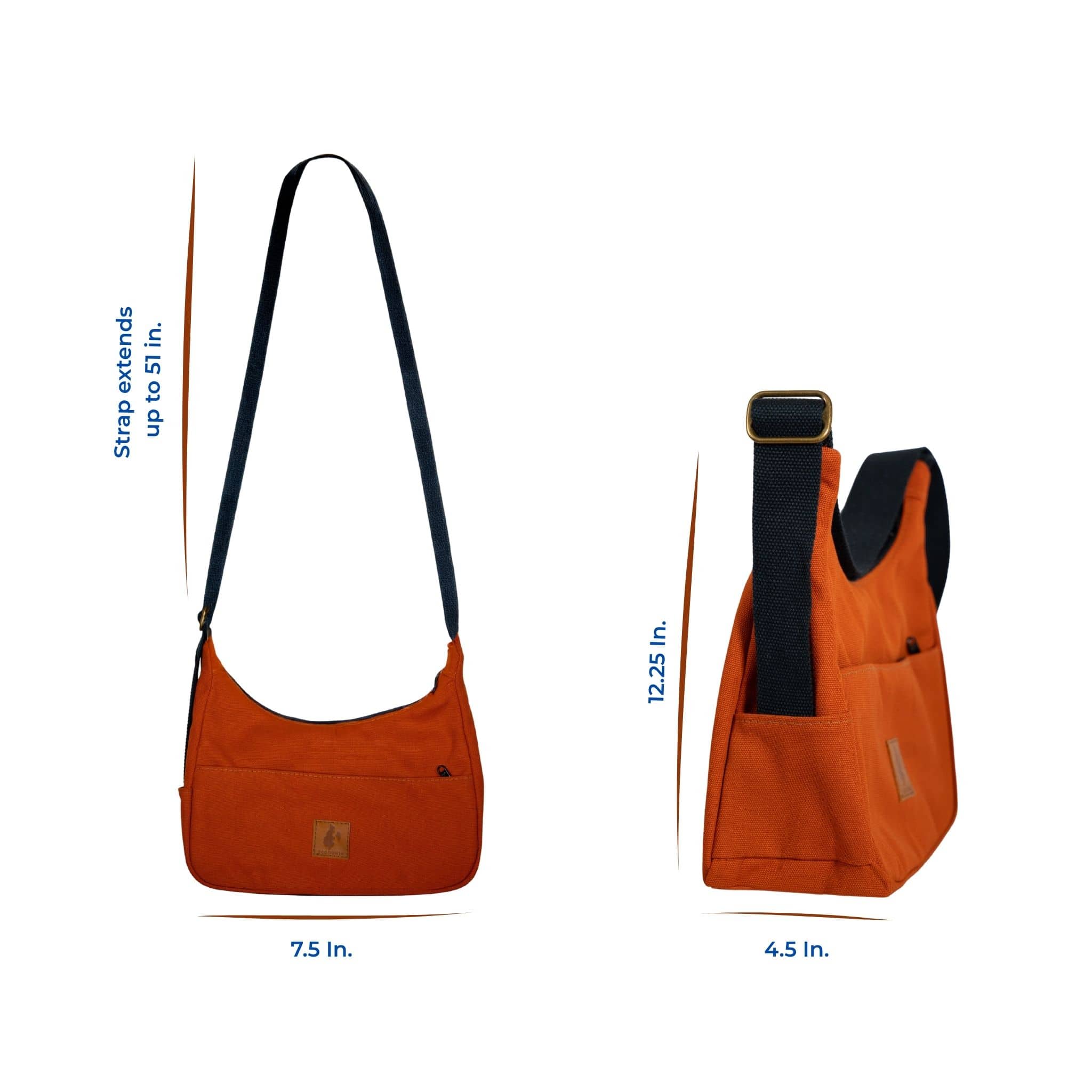 Crossbody Crescent Bag - Canvas Shoulder Bag for Women Crossbody Bags La Vie Bien Crossbody Crescent Bag - Canvas Shoulder Bag for Women
