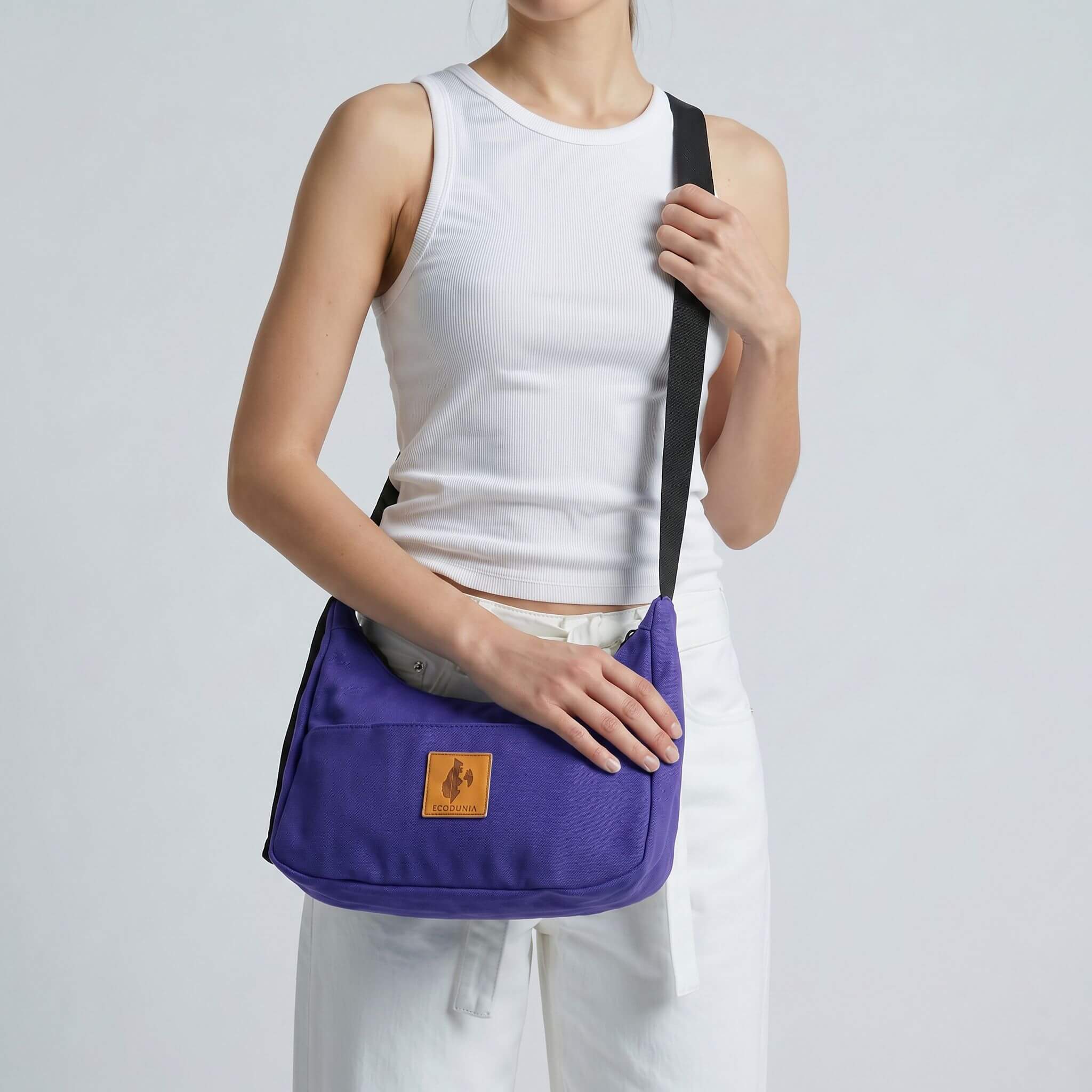 Crossbody Crescent Bag - Canvas Shoulder Bag for Women Crossbody Bags La Vie Bien Crossbody Crescent Bag - Canvas Shoulder Bag for Women