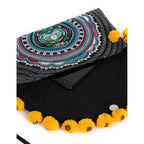 Crossbody Tribal Embroidered Pompom Artisan Made Bag - Thailand Bags La Vie Bien Crossbody Tribal Embroidered Pompom Artisan Made Bag - Thailand