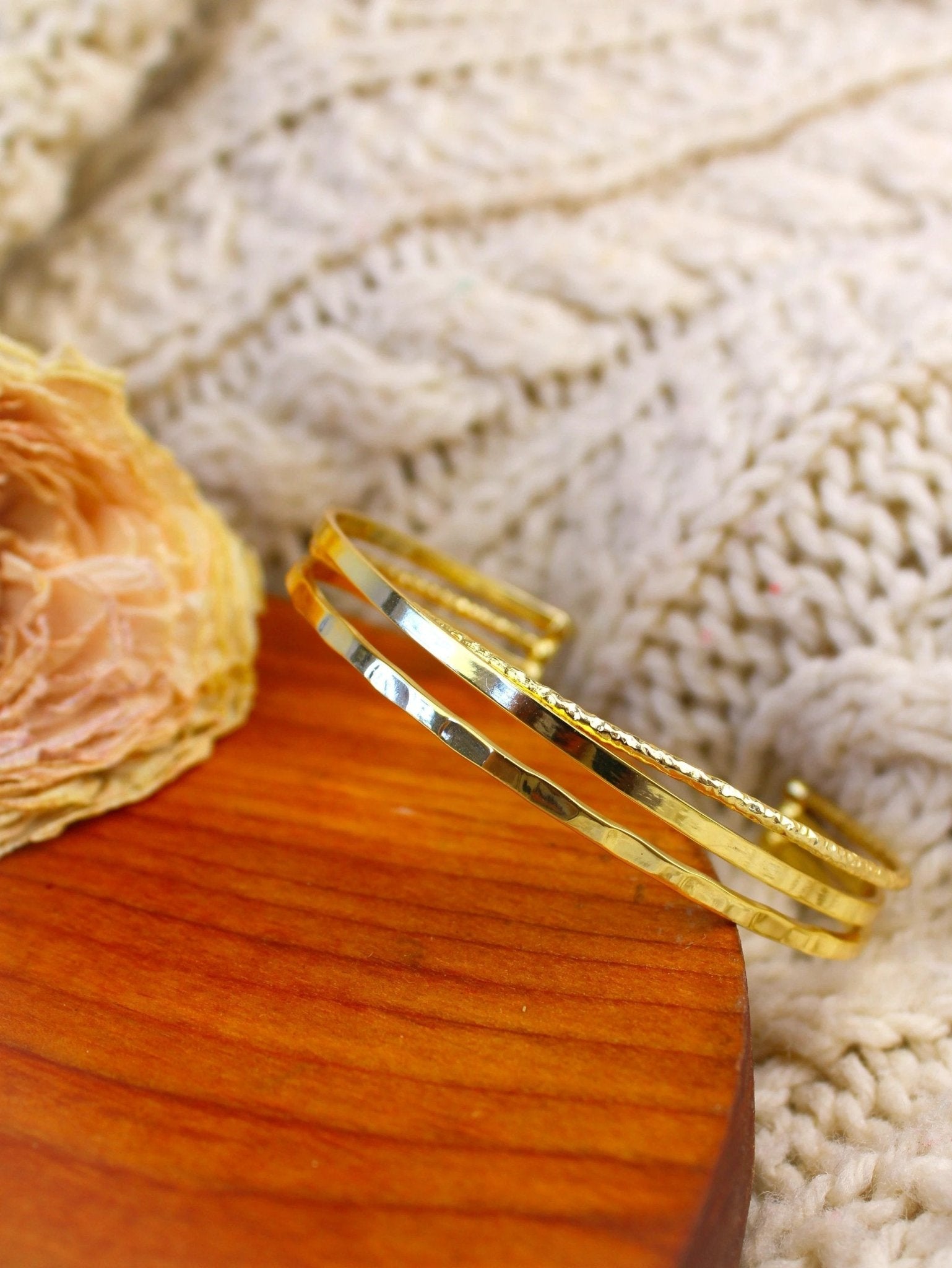Crossed Branches Cuff Bracelet by Ash & Rose