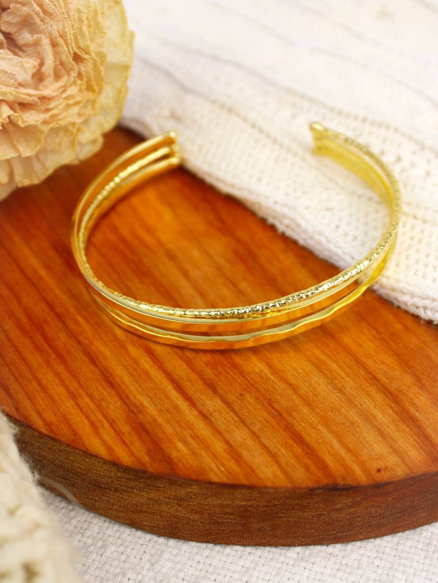 Crossed Branches Cuff Bracelet by Ash & Rose
