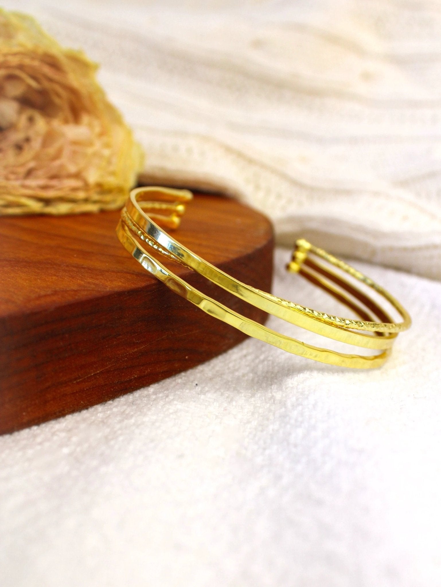 Crossed Branches Cuff Bracelet by Ash & Rose