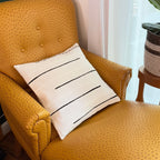 Crossing Lines White Sadza Pillow La Vie Bien Crossing Lines White Sadza Pillow