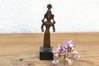Crowned Tribal Miniature Bronze Female Figure Figurine La Vie Bien Crowned Tribal Miniature Bronze Female Figure