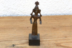 Crowned Tribal Miniature Bronze Female Figure Figurine La Vie Bien Crowned Tribal Miniature Bronze Female Figure