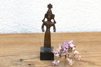 Crowned Tribal Miniature Bronze Female Figure Figurine La Vie Bien Crowned Tribal Miniature Bronze Female Figure