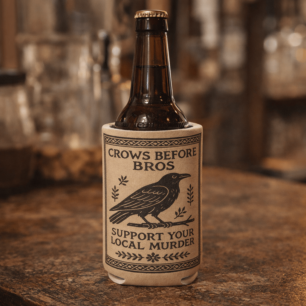 Crows Before Bros Can Cooler Koozie La Vie Bien Crows Before Bros Can Cooler