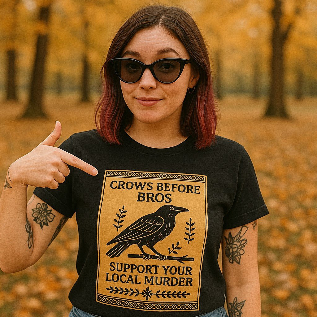 Crows Before Bros T-Shirt Guys Shirt La Vie Bien Crows Before Bros T-Shirt