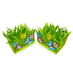 Set of 2 Colorful Felt Butterfly and Flower Spring Centerpieces for Tables and Shelves 6 Inches Tall