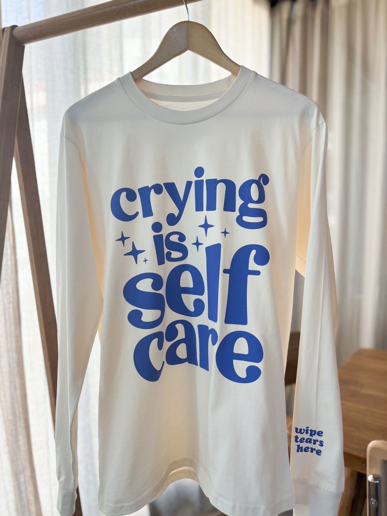 crying is self care shirt Shirt La Vie Bien crying is self care shirt