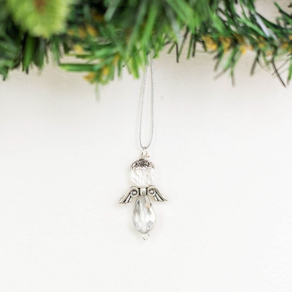 Crystal Bead Angel Ornament Holiday La Vie Bien Crystal Bead Angel Ornament