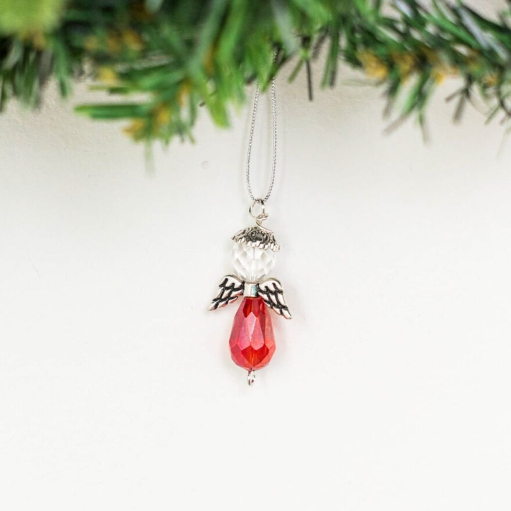 Crystal Bead Angel Ornament Holiday La Vie Bien Crystal Bead Angel Ornament
