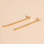 Crystal Bead Chain Stud Earrings by Oh Clementine