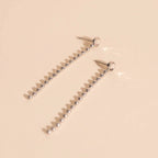 Crystal Bead Chain Stud Earrings by Oh Clementine