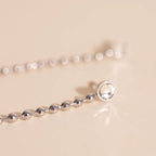 Crystal Bead Chain Stud Earrings by Oh Clementine