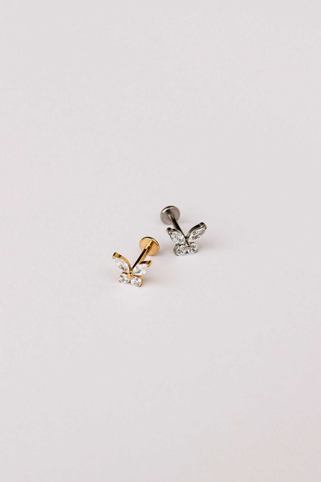 Crystal Butterfly Flat Back Stud by Rose & Clay