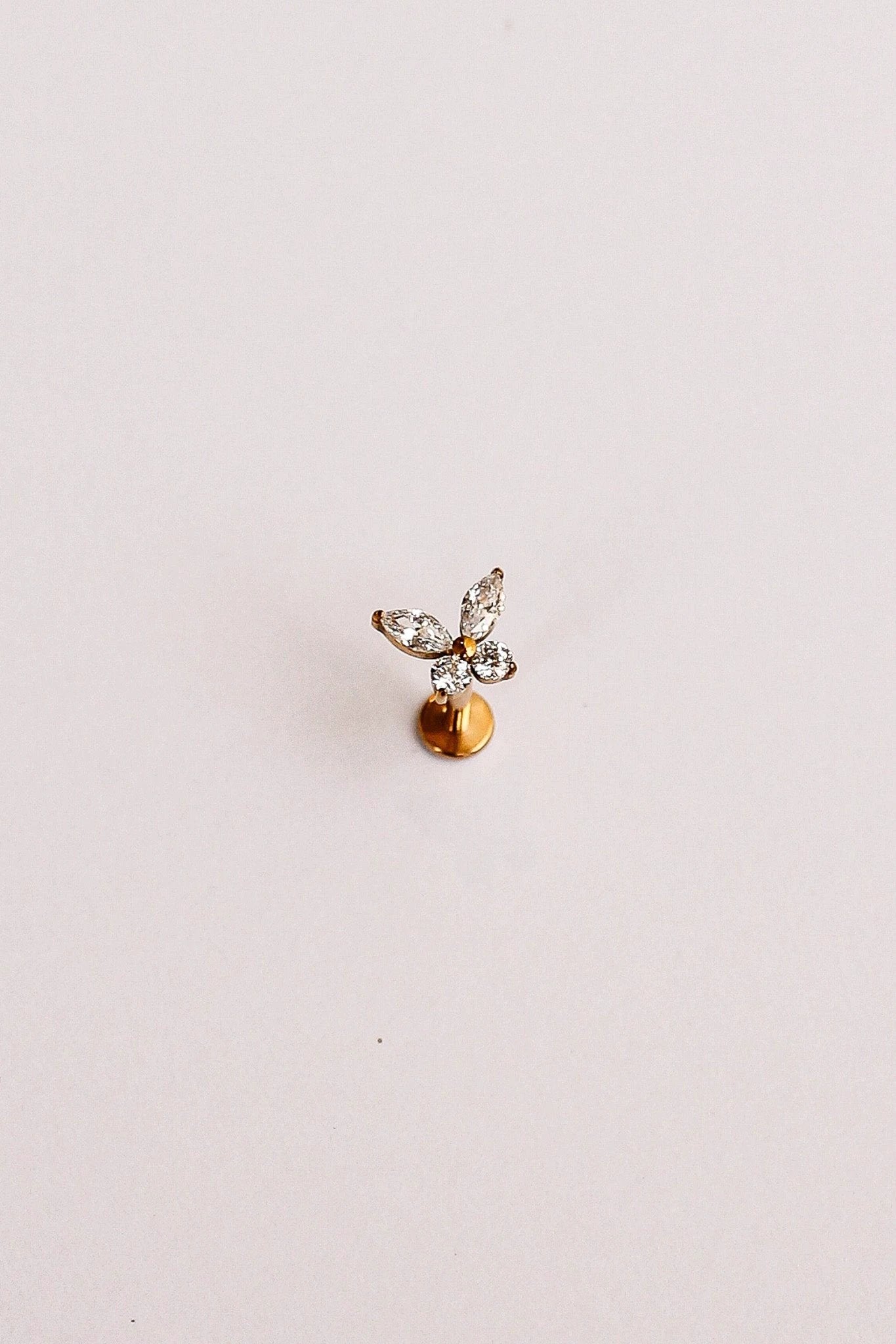 Crystal Butterfly Flat Back Stud by Rose & Clay