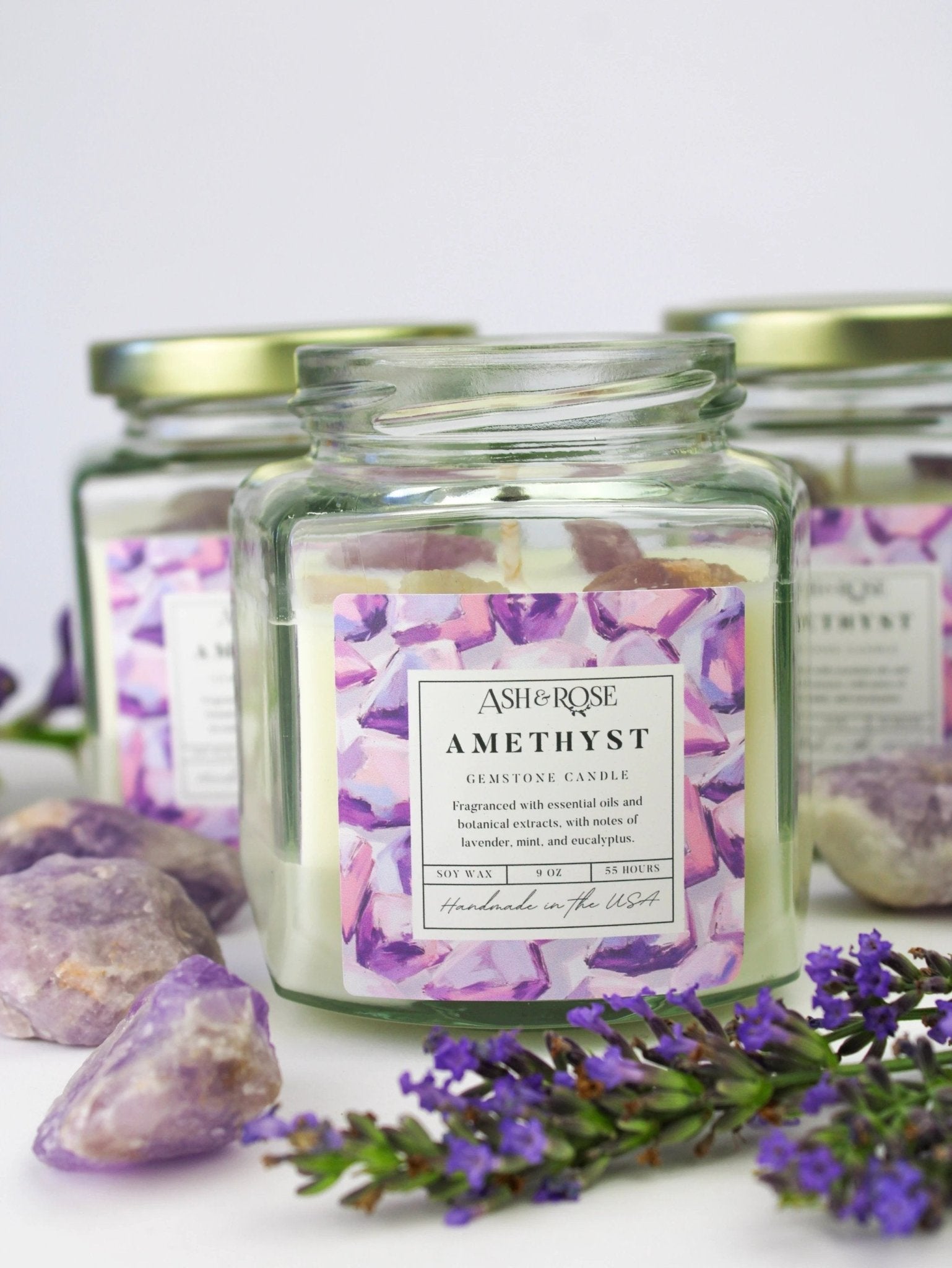 Crystal Candle by Ash & Rose